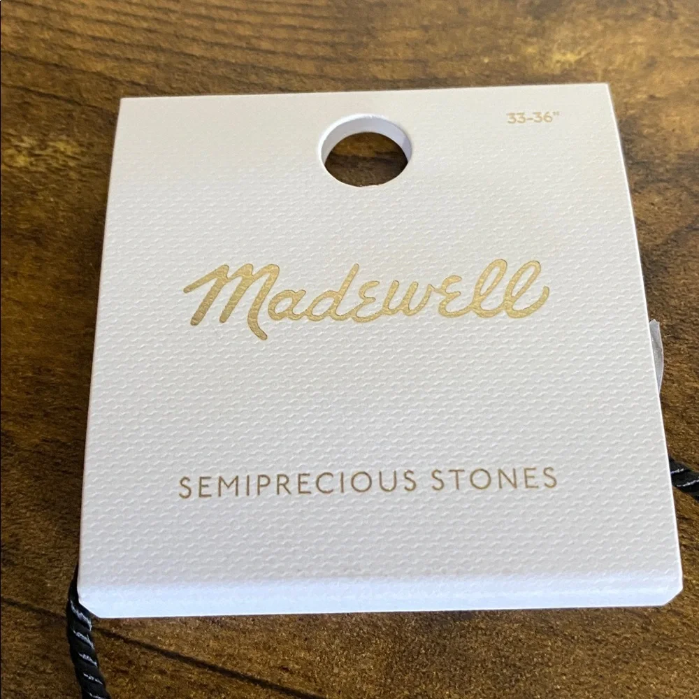 NWT MADEWELL Double Droplet Pendant Necklace - Picture 5 of 7